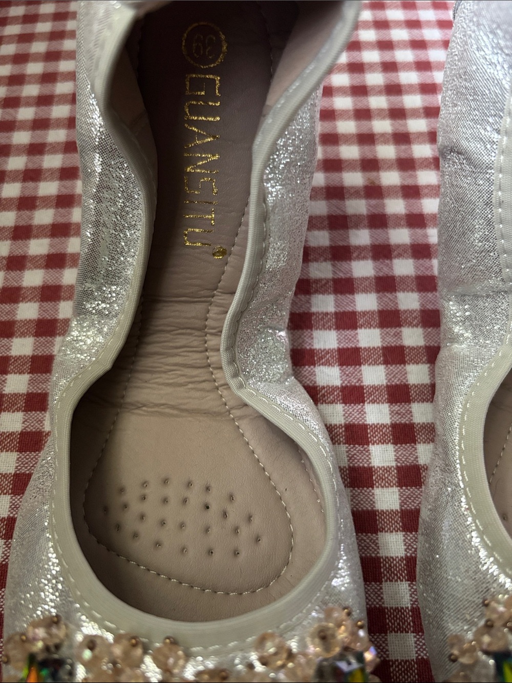 Silver Jewel Butterfly Pointed Flats - Picture 4 of 7